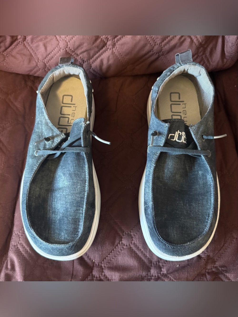 Hey Dude Women’s Casual Slip-On Loafers in Denim Blue